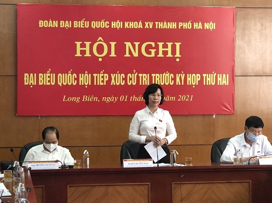 Các đại biểu Quốc hội tiếp xúc với cử tri trên địa bàn Long Biên, Hoàn Kiếm, Đông Anh 